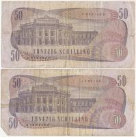 Ausztria 1970 (1972). 50Sch (2x) T:III- egyiken anyaghiány 
Austria 1970 (1972). 50 Schilling (2x) ...