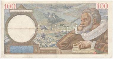 Franciaország 1940. 100Fr T:III tűly.
France 1940. 100 Francs C:F needle hole