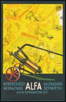 cca 1930 ALFA gazdasági szivattyú, rajzos termékismertető, Gönczi-Gebhardt Tibor (1902-1994) grafikájával, Klösz nyomás, szép állapotban, 16p
