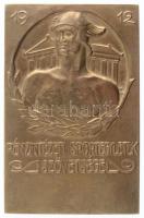 ~1930. Pénzintézeti Sportegyletek Szövetsége Br díjplakett (74x48mm) T:1-