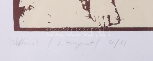 Kozák Attila (1949-): Illúziók, 1981. Szitanyomat, papír, jelzett, számozott (20/11). Plexiüvegezett...