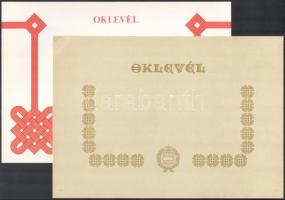 cca 1970 6x5 db kitöltetlen szocreál oklevél: Kiváló dolgozó. stb