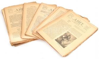 1914 A Hét c. folyóirat évfolyama, kissé hiányos, benne az első világháború első híreivel. Szarajevói merénylettel, stb.