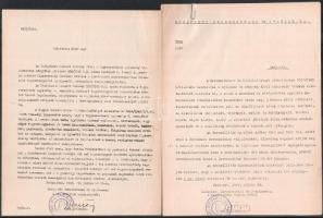 1945 A Budapesti Kereskedelmi és Iparkamara két sokszorosított körlevele. a háborús jóvátétellel kapcsolatban