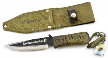 American military knife szövet borítással, tokkal. 23 cm