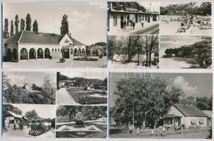 9 db MODERN magyar város képeslap: vasútállomások / 9 modern Hungarian postcards: railway stations