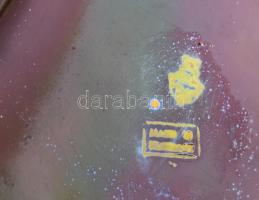 Zsolnay eozin mázas Anonymus szobor. Jelzett. sérült, kis hiánnyal. 16x14 cm