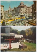Budapest - 11 db modern képeslap közlekedési eszközökkel