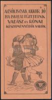 1915 Vadász és Rónai iskolafüzet számolócédula, szép állapotban