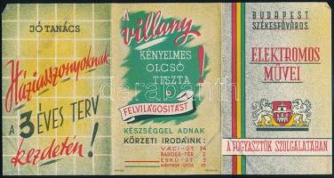 cca 1950-1960 Budapest Székesfőváros Elektromos Művei képes reklámkiadványa