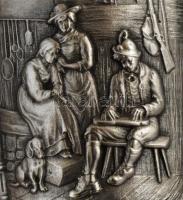 "SKS zinn" készlet, 6 db pohár + 1 db kiöntő, jó állapotban, eredeti dobozában + 2 db pohá...