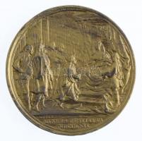 1762. "Mária Terézia / Az uralkodói hivatalok helyreállítása" utánöntött, aranyozott, kéto...