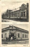 Bogyiszló (Tolna), községháza, Hangya szövetkezet üzlete és kiadása, tél (EK)