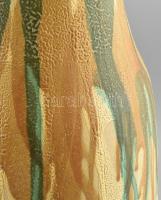 Iparművész kerámia padlóváza. Mázas kerámia, kézzel festett. Zsűrizett, jelzés nélkül.  Hibátlan.  5...