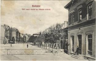 1914 Budapest I. Déli Vasút részlet és Alkotás utca (fa)