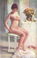 La mouche / Die Fliege / The fly Erotic nude lady art postcard. Société des Artistes Francais. ND Phot. s: R. Guillaume