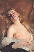 Souvenirs / Erinnerungen / Recollections Erotic nude lady art postcard. Musée du Luxembourg. ND Phot. s: Charles Chaplin