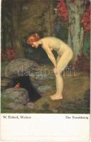 Der Froschkönig / Erotic nude lady art postcard. Neue Photographische Gesellschaft Nr. 325. s: W. Einbeck (EK)