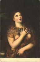Magdalena / Erotic nude lady art postcard. Stengel s: Tiziano (EK)