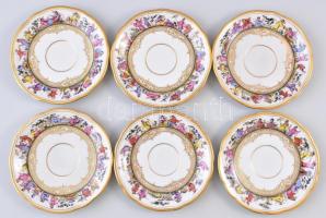 Teáskészlet porcelán.  H. T. Dresdner handmalerei jelzéssel. XX: sz. Németország. Kézzel festett, je...