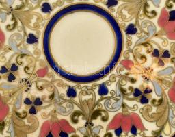 Zsolnay antik, perzsa mintás teáscsésze. cca 1870 Kézzel festett, jelzett (kék családi pecsét) . Máz...