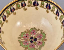 Zsolnay antik, perzsa mintás teáscsésze. cca 1870 Kézzel festett, jelzett (kék családi pecsét) . Máz...