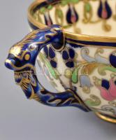 Zsolnay antik, perzsa mintás teáscsésze. cca 1870 Kézzel festett, jelzett (kék családi pecsét) . Máz...