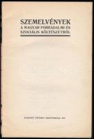 Szemelvények a magyar forradalmi és szociális költészetből. Bp., 1919, Budapest Főváros Házinyomdája...