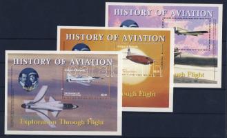 History of aviation minisheet + block, 100 éves a motoros repülés kisívsor + blokk sor, 100. Jahrestag des ersten Motorfluges der Brüder Wright Kleinbogensatz + Bogensatz