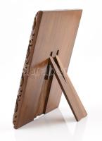 Küldöttségnek szánt ajándék, fa alapon címeres díszítéssel, jó állapotban, 22,5×16,5 cm