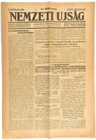1923 A Nemzeti Újság keresztény politikai napilap V. évfolyamának 44. száma