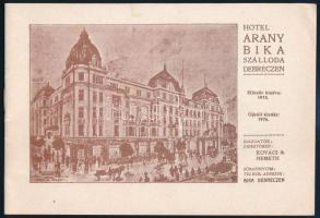 1976 Hotel Arany Bika Szálloda Debrecen prospektus