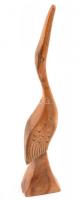 Albatrosz, madár figura. Faragott fa dísztárgy, lakkozott. 37 cm