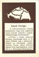 Lloyd George a Párizs környéki békeszerződésekről. Magyar Nemzeti Szövetség kiadása / Hungarian irredenta propaganda, Peace Treaty of Trianon (fl)