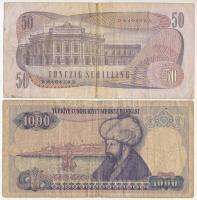 Vegyes: Ausztria 1970. 50Sch + Törökország 1970. 1000L T:III,III-
Mixed: Austria 1970. 50 Schilling...