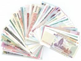 144db-os hajtatlan bankjegy tétel a világ minden tájáról T:I,I- 144pcs of unfolded banknotes lot fro...