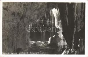 1938 Deménfalu, Demanová (Liptószentmiklós, Liptovsky Mikulás); Demänovské Jaskyne, Carovné Jazierko / Deménfalvi barlang, belső / cave, interior