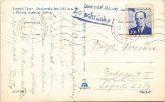 1954 Tátra, Magas-Tátra, Vysoké Tatry; Slavkovsky stít z Velkej studenej doliny / Nagyszalóki-csúcs,...