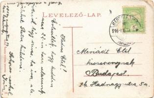 1916 Bártfa, Bardiov, Bardejov; Otthon szálloda. Rosenfeld Salamon kiadása / hotel (EK)