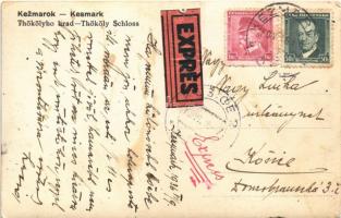 1936 Késmárk, Kezmarok; Thökölyho hrad / Thököly vár / Thököly Schloss / castle (lyuk / pinhole)