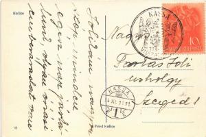 1938 Kassa, Kosice; Jakab palota, székesegyház, színház, villamos / palace, cathedral, theatre, tram...