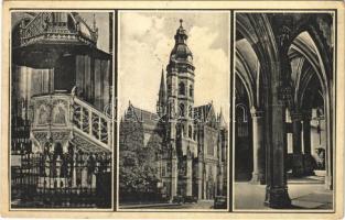 1938 Kassa, Kosice; székesegyház, belső / cathedral, interior + 1938 Kassa visszatért So. Stpl. (Rb)