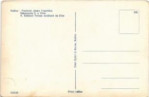 Kassa, Kosice; Pamatná doska Frantiska Rákóczyho II a Dóm / II. Rákóczi Ferenc emlékmű és a Dóm / Fr...