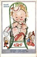Easter, egg painting child s: L. Martini, Húsvét, tojásfestő gyerek s: L. Martini