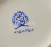 Herendi Viktória mintás porcelán urnaváza, fedelén plasztikusan rózsával díszített, kézzel festett, ...