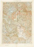 cca 1914-1915 K.u. K. Militärgeograpisches Institut 8 db Erdélyt ábrázoló térképe: Nagyszeben, Brass...