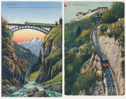 4 db RÉGI külföldi város képeslap: Graz, Mittenwaldbahn (Reith), Bozen / 4 pre-1945 Euroepan postcards: Graz, Mittenwaldbahn (Reith), Bolzano