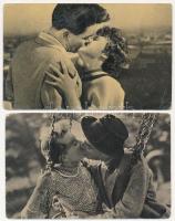 4 db főleg MODERN magyar motívum képeslap vegyes minőségben: színészek / 4 mostly modern Hungarian m...