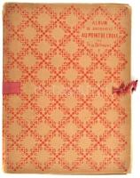 cca 1890 Dollfus-Mieg & Compagnie (DMC), Album de Broderies au Point de Croix, I-II. Série. Párizsi textilgyár hímzéseket bemutató mintaalbumai, 2 db mappa, német nyelvű ismertető füzetekkel, albumlapokkal (hiányosak). Helyenként kisebb szakadásokkal, gyűrődésekkel.