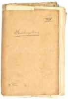 1908-1909 Nagyvárad-Herkulesfürdő villamos vasútvonallal kapcsolatos dokumentáció (nem valósult meg): polgárgyűlés jegyzőkönyve, áramszolgáltatási szerződés, tervrajzok, stb.